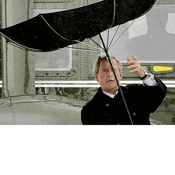 Bush dans la tempête...
